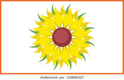 Sunflower SVG Printable Vector Illustration.
