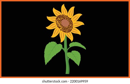 Sunflower SVG Printable Vector Illustration.