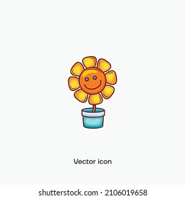 Sunflower toy vector icon. Premium quality.