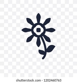 Sunflower transparent icon. Sunflower symbol design from Ecology collection. Simple element vector illustration on transparent background.