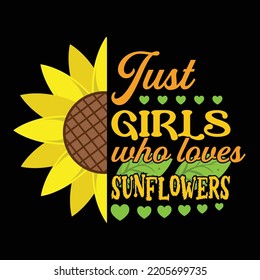 Sunflower t-shirt design vector template