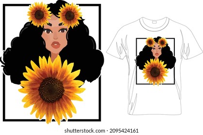 SUNFLOWER T-SHIRT DESIGN.Custom Sunflower Shirt, Custom Wildflower Tee, Inspiring Shirt, Gift For Girl, Custom Family Shirt, Real Sunflower, Plant Lover T shirt.