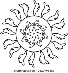 tipo de girassol design, tampa da cama, fundo, arte
