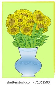sunflower. Vector