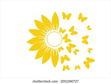 sunflower vector art design hand drawn