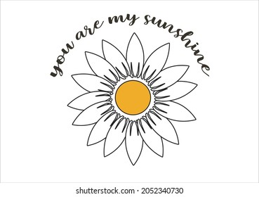 sunflower vector art design hand drawn