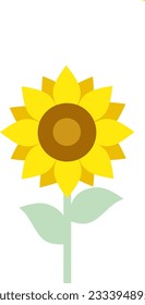 Ilustración de imágenes de arte vectorial de girasol. Apto para una bonita presentación.