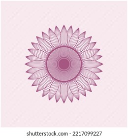 Sunflower vector art logo design