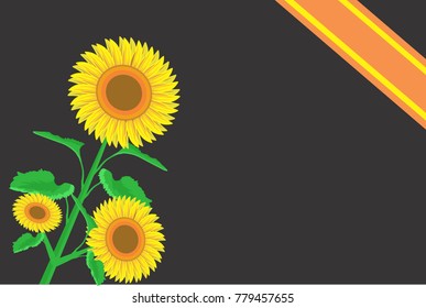 Sunflower Vector Background