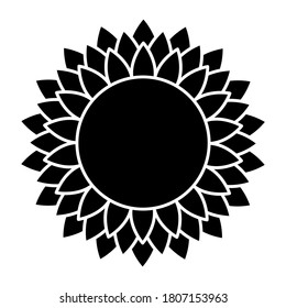 Sunflower vector cartoon icon for print design. Vector illustration flower on white background. Isolated cartoon icon sunflower