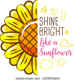 sunflower vector clipart