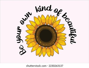 sunflower vector design hand drawn