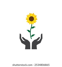 Sunflower vector design illustration template  