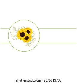 Sonnenblume, Vektorblumenrahmen