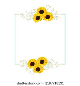 Sonnenblume, Vektorblumenrahmen