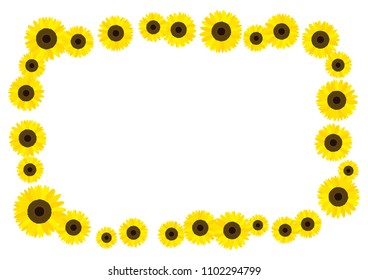 sunflower vector frame