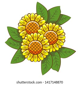 sunflower vector graphic design clipart