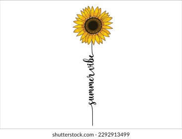 sunflower vector hand drawn design 