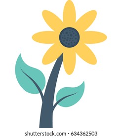 Sunflower Vector Icon 