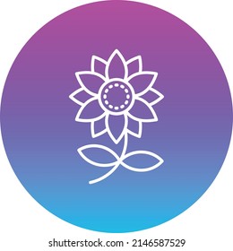 Sonnenblume, Vektorsymbol. Kann für Druck-, Mobil- und Web-Anwendungen verwendet werden.