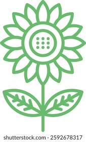 Sunflower vector icon. Can be used for printing, mobile and web applications.
