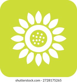 Ilustración de diseño de icono de Vector de girasol