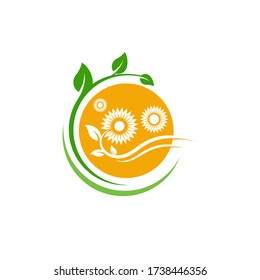 sunflower vector icon design template illustration