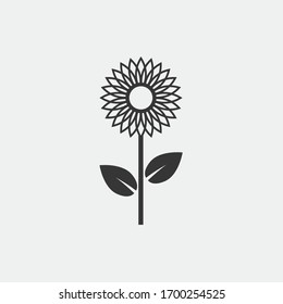 sunflower vector icon yellow petal flower
