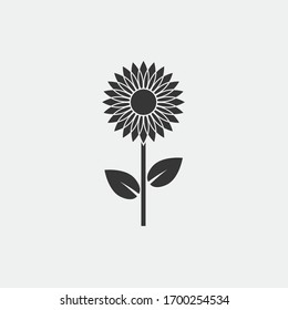 sunflower vector icon yellow petal flower