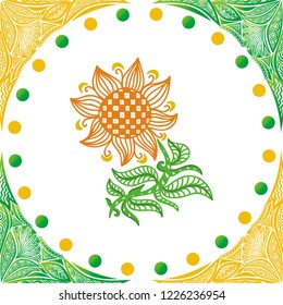 Sunflower. Vector illustration