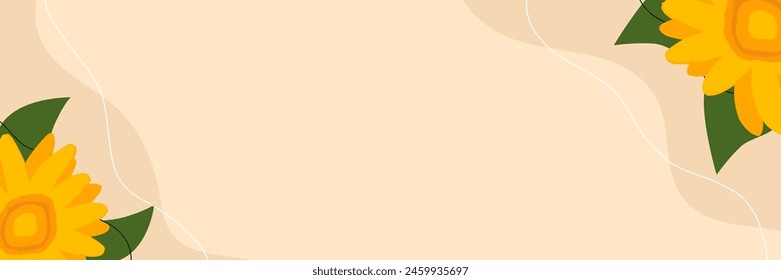 Sunflower vector illustration banner design template.