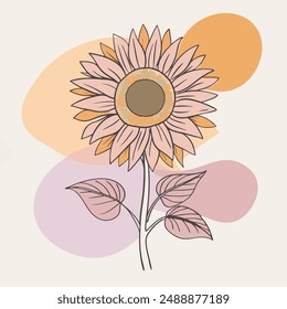 Sonnenblumen Vektorillustration Design und Kunst.