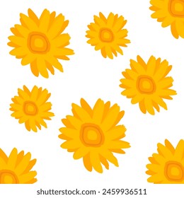Sunflower vector illustration design template.