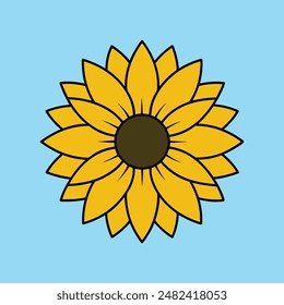 Sonnenblumen Vektorillustration Sonnenblumen Vektorgrafik Symbol