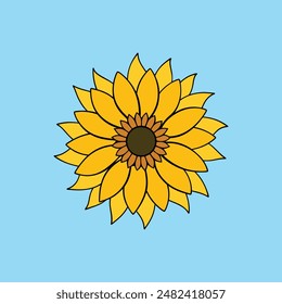 Sonnenblumen Vektorillustration Sonnenblumen Vektorgrafik Symbol