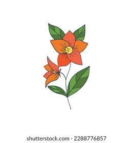 Sonnenblume - Vektorgrafik einzeln auf weißem Hintergrund. Farbige Blumensymbole. Vektorgrafik einzeln auf Blumen.