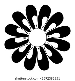 Sunflower Vector Illustration Isolated on White Background- Perfect for print, digital design, branding, and nature-themed projects.