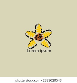 logotipo de ilustración de vector de girasol eps 10
