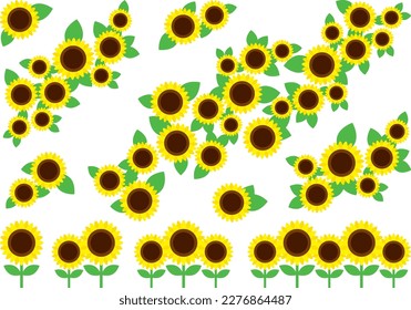Sunflower vector illustration material collection