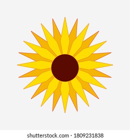 Sunflower vector illustration,  Sunflower silhouette