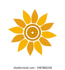 Sunflower vector illustration with simple style, it's good for ornament on your design