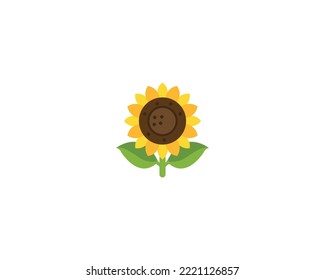 Sunflower vector isolated icon. Sunflower emoji illustration. Sunflower vector isolated emoticon