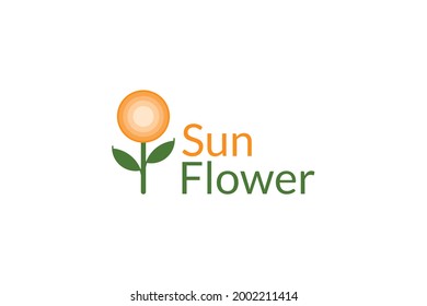 sunflower vector logo design. suitable for businesses related to food products or sunflower oil or solar power.