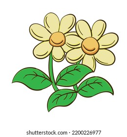 sunflower vector mascot illustration design