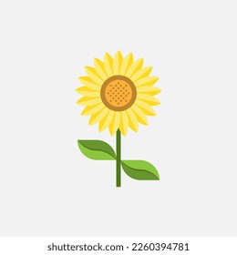 Sunflower vector on white background. Flower vector clip art.