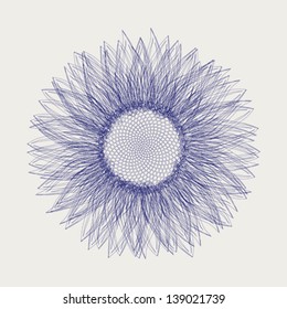Sunflower vector sketch
