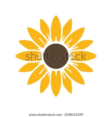 Sunflower vector symbol design illustration
