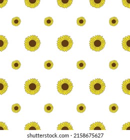 Sunflower Vintage Design Graphic Flower