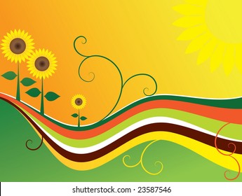 Sunflower waves