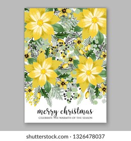 Sunflower Wedding invitation  wild free rustic  floral vector template